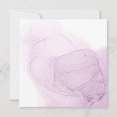 Invitation Élégant Lotus Violet Fleuri Enregistrer La Date (Dos)