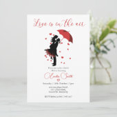 Invitation Elegant Love is in the air  bridal shower  (Debout devant)