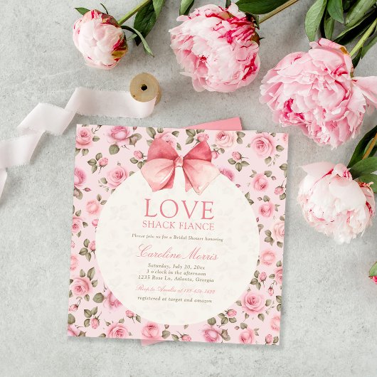 Invitation Élégant Love Shack Fiance Fête des mariées