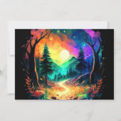 Invitation Élégant luciole Baby shower lunaire (Dos)