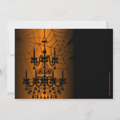 Invitation Elégant lustre Anniversaire fête d'Halloween (Dos)