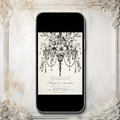 Invitation Élégant lustre floral tout en un Mariage