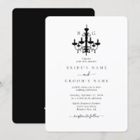 Élégant lustre noir blanc Mariage