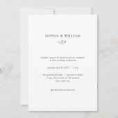 Invitation Elégant luxe simple tout en un Mariage (Devant)