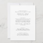 Invitation Elégant luxe simple tout en un Mariage (Dos)