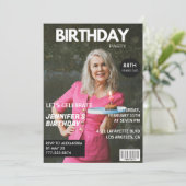 Invitation Elegant Luxury Magazine Photo 88e anniversaire (Debout devant)