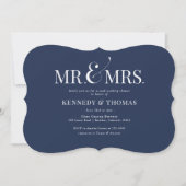 Invitation Élégant M. & Mme Coed Mariée ou Wedding shower I (Devant)