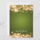 Invitation Élégant M. Mme Couples Shower Gold Sparkle Lights (Dos)