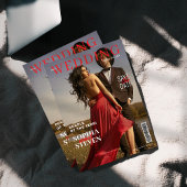 Invitation Élégant Magazine Mariage Enregistrer La Date