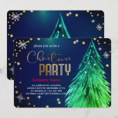 Invitation Elegant  Magical Christmas  Pines Festive (Devant / Derrière)