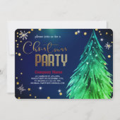 Invitation Elegant Magical Christmas Pines Festive (Devant)