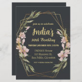 Invitation Elégant Magnolia 30e anniversaire (Devant / Derrière)