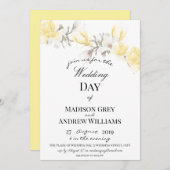 Invitation Élégant Magnolia Blossom Mariage (Devant / Derrière)