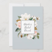 Invitation Élégant Magnolia | Brunch nuptial noir et blanc (Dos)