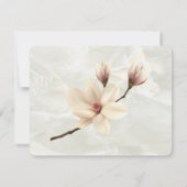 Invitation Elégant Magnolia, Dîner De Répétition Marbre blanc (Dos)