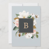 Invitation Élégant Magnolia | Noir et blanc Le Mariage de (Dos)