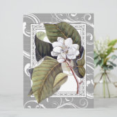 Invitation Elégant Magnolia Sud Belle Mariage (Debout devant)