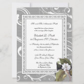 Invitation Elégant Magnolia Sud Belle Mariage (Dos)