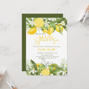 Invitation Elegant Main Squeeze Lemon Bridal Shower