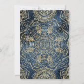 Invitation Elégant Mandala Blue Whimsy Design (Dos)