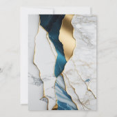 Invitation Élégant Marble Gold Law School de la partie de gra (Dos)