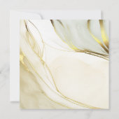 Invitation Elégant marbre blanc or Mariage moderne (Dos)