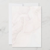 Invitation Élégant Marbre doré Crème Garçon ou Fille Aqiqah (Dos)