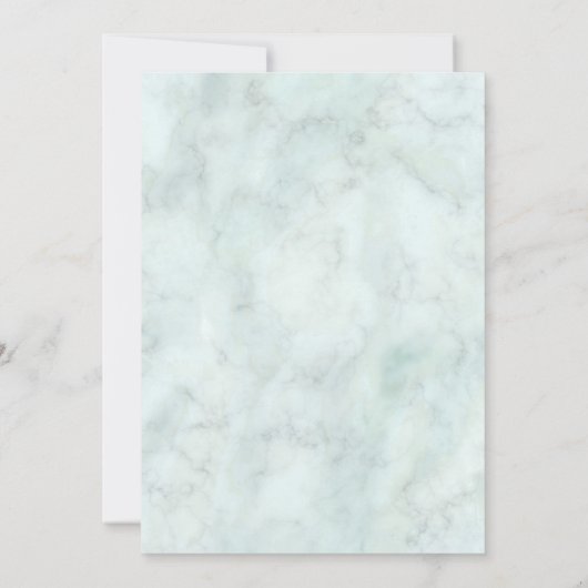 Invitation Elégant marbre Eucalyptus Mariage or verdure (Dos)