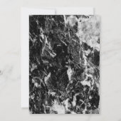Invitation Élégant marbre noir, Soeur de fin d'études (Dos)