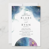 Invitation Élégant, Mariage à bijou céleste (Devant)