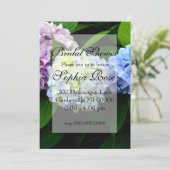 Invitation Élégant mariage à fleurs d'hydrangée (Debout devant)