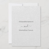 Invitation Élégant mariage à fleurs en dentelle jaune blanc (Dos)