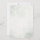 Invitation Elégant Mariage aquarelle : Vert, Or, Rose (Dos)