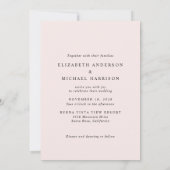 Invitation Élégant Mariage Arch Photo rose (Dos)