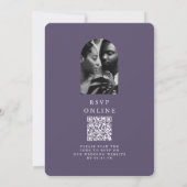 Invitation Elégant Mariage Arch Rsvp Code Deux Photo (Dos)