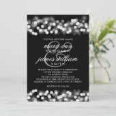 Invitation Elégant Mariage Argent Hollywood Glam (Debout devant)