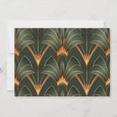 Invitation Elégant Mariage Art Déco Géométrique (Dos)