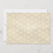 Invitation Elégant Mariage Art Déco Peacocks (Dos)