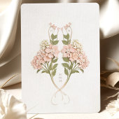Invitation Elégant Mariage Art Nouveau Hydrangea