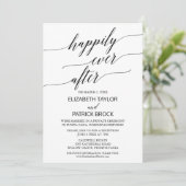 Invitation Élégant Mariage avec Calligraphie Blanche et Noire (Debout devant)