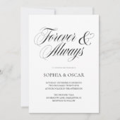 Invitation Élégant mariage avec écriture minimaliste (Devant)