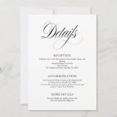 Invitation Élégant mariage avec écriture minimaliste (Dos)