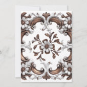 Invitation Elégant Mariage baroque Couples Douche (Dos)