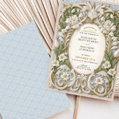 Invitation Elégant Mariage baroque Rococo Ornate