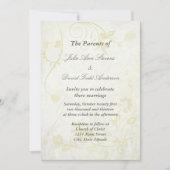 Invitation Elégant mariage blanc antique (Devant)