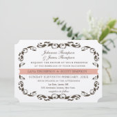 Invitation Élégant Mariage blanc de Filligree à la saveur vic (Debout devant)