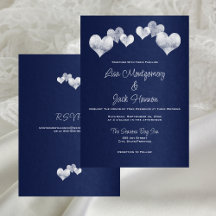 Élégant Mariage blanc de la marine