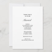 Invitation Élégant Mariage blanc de marguerite (Dos)