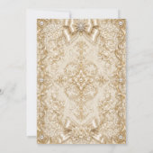 Invitation Élégant Mariage Blanc en Dentelle (Dos)