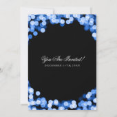 Invitation Elégant Mariage bleu brillant (Dos)